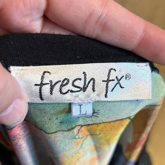 Fresh Multicolor Abstract Long Sleeve Top - Picture 2 of 5